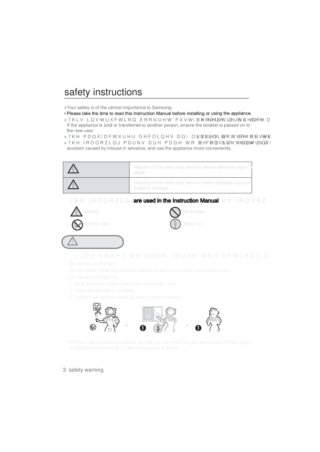 Samsung NA64H3010AS/EG, NA64H3030AS/EG Safety instructions, Your safety is of the utmost importance to Samsung, No Access 