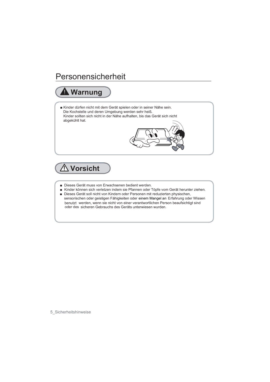 Samsung NA64H3010AS/EG Personensicherheit, LH.RFKVWHOOHXQGGHUHQ8PJHEXQJZHUGHQVHKUKHL‰, DejhnKowKdw,   