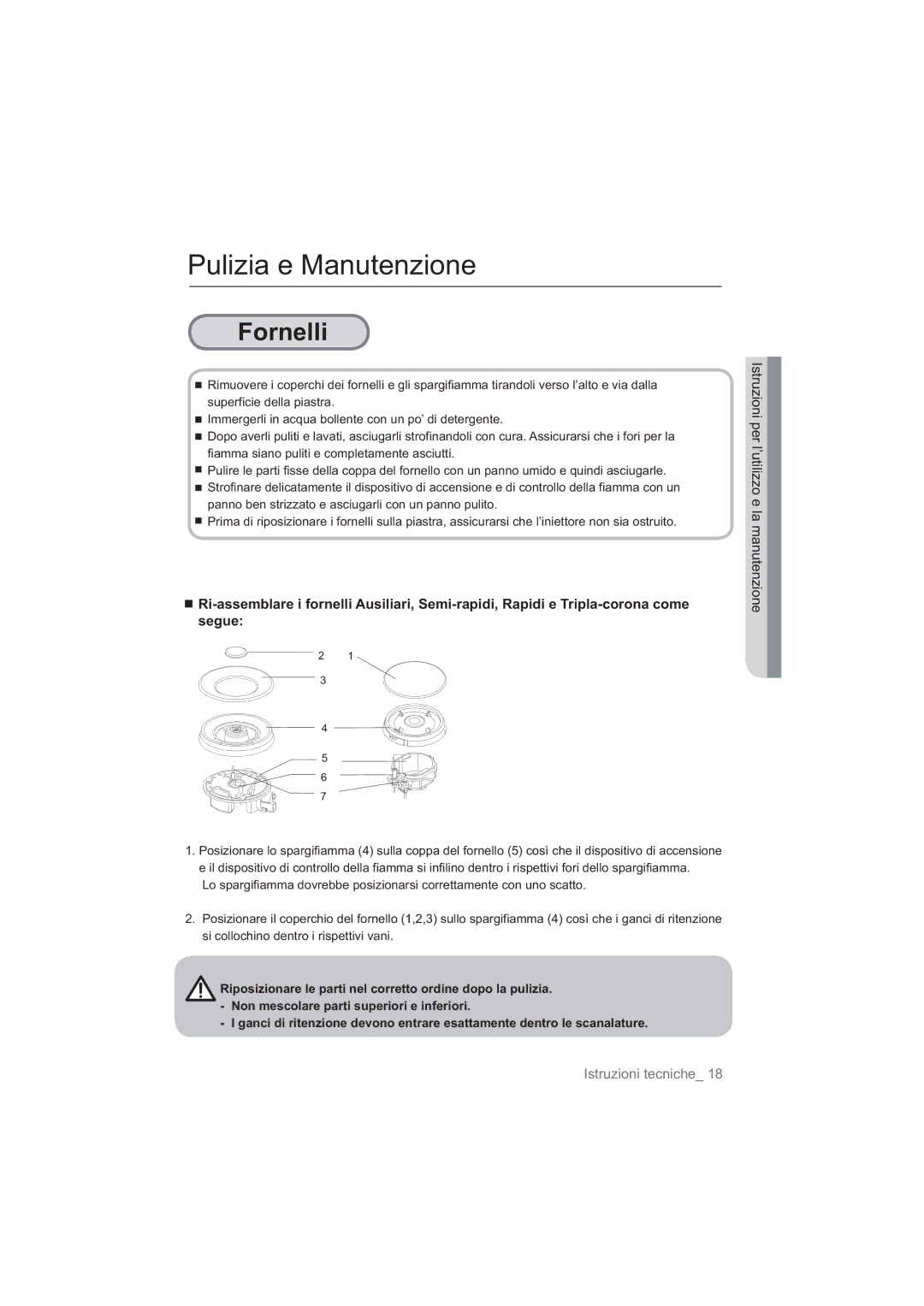 Samsung NA64H3010AK/ET, NA64H3010AS/ET, NA64H3010BS/ET, NA64H3030BS/ET, NA64H3110BS/ET manual Fornelli 