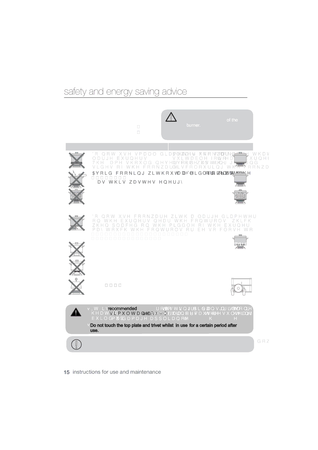 Samsung NA64H3010AS/WT, NA64H3010BS/WT manual Safety and energy saving advice, Yes, Eduho\NhhsWkhOltxlgVlpphulqj 