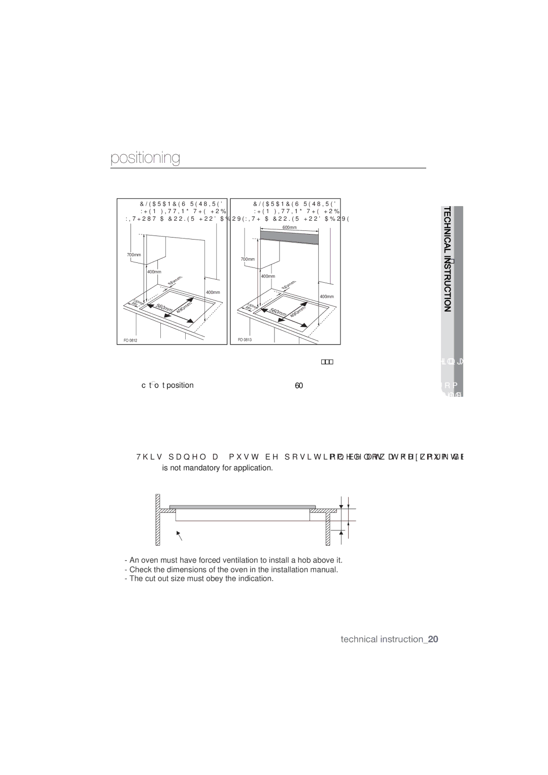 Samsung NA64H3010CK/WT, NA64H3010BS/WT, NA64H3030AS/WT, NA64H3110BS/WT manual Positioning, DgmdfhqwFdelqhwvRuZdoov 