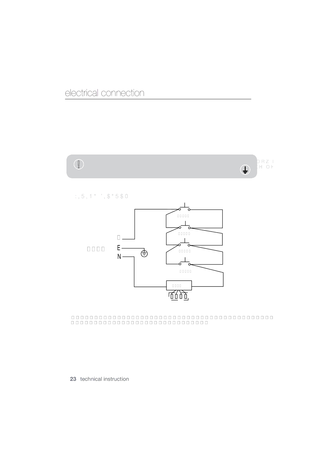 Samsung NA64H3010BK/WT, NA64H3010BS/WT, NA64H3010CK/WT, NA64H3030AS/WT, NA64H3110BS/WT manual Electrical connection, Pero 