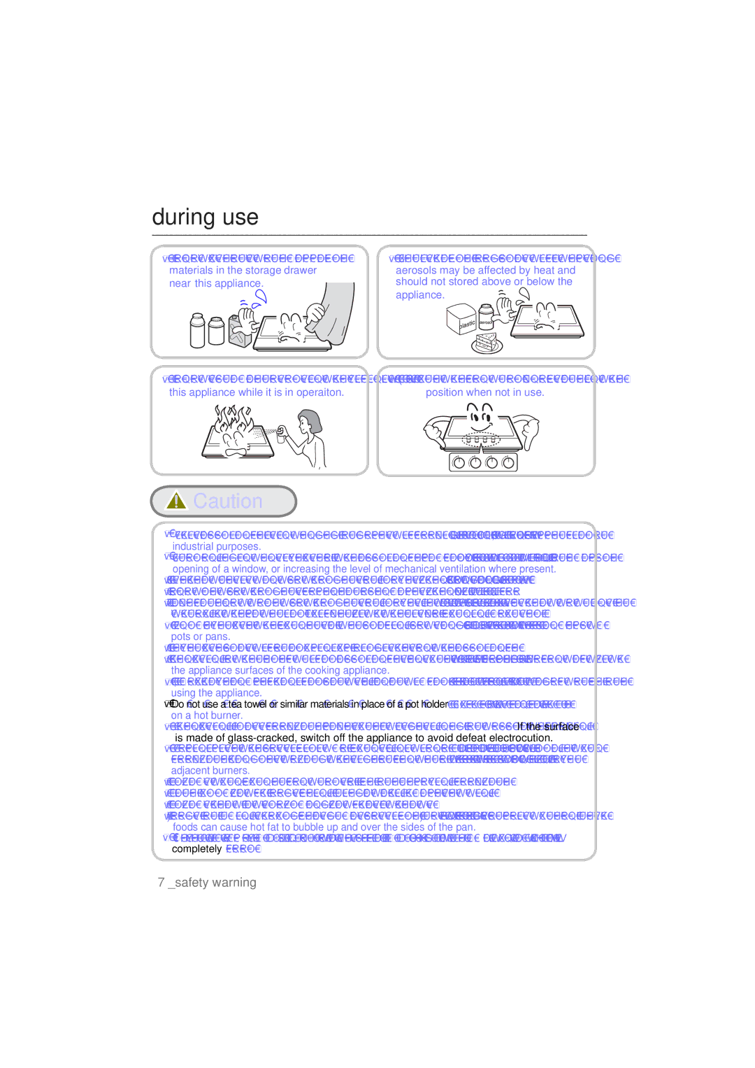 Samsung NA64H3110AS/EF manual This appliance while it is in operaiton, QvxuhWkhFrqwuroNqrevDuhLqWkh 