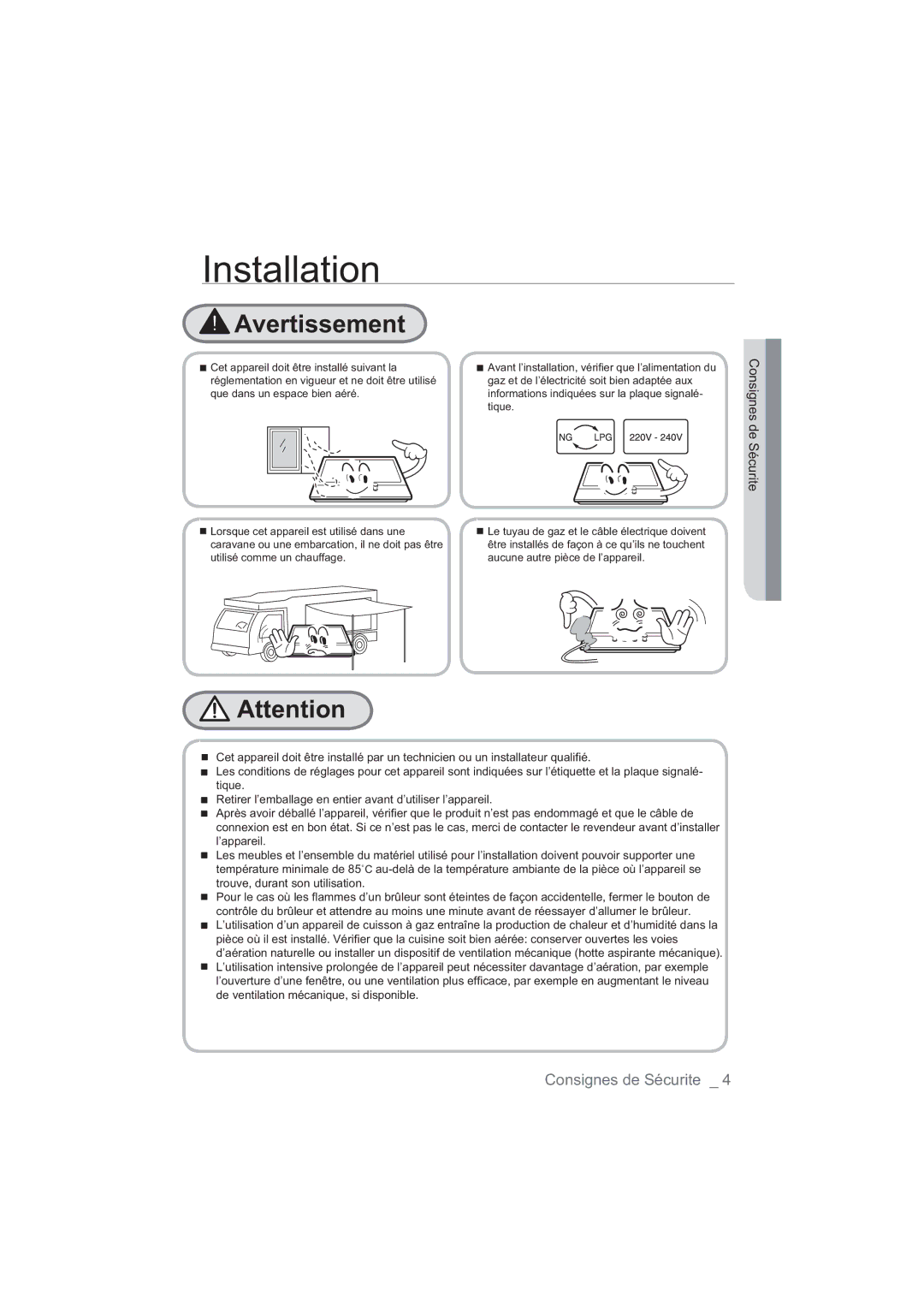 Samsung NA64H3110AS/EF manual Installation 