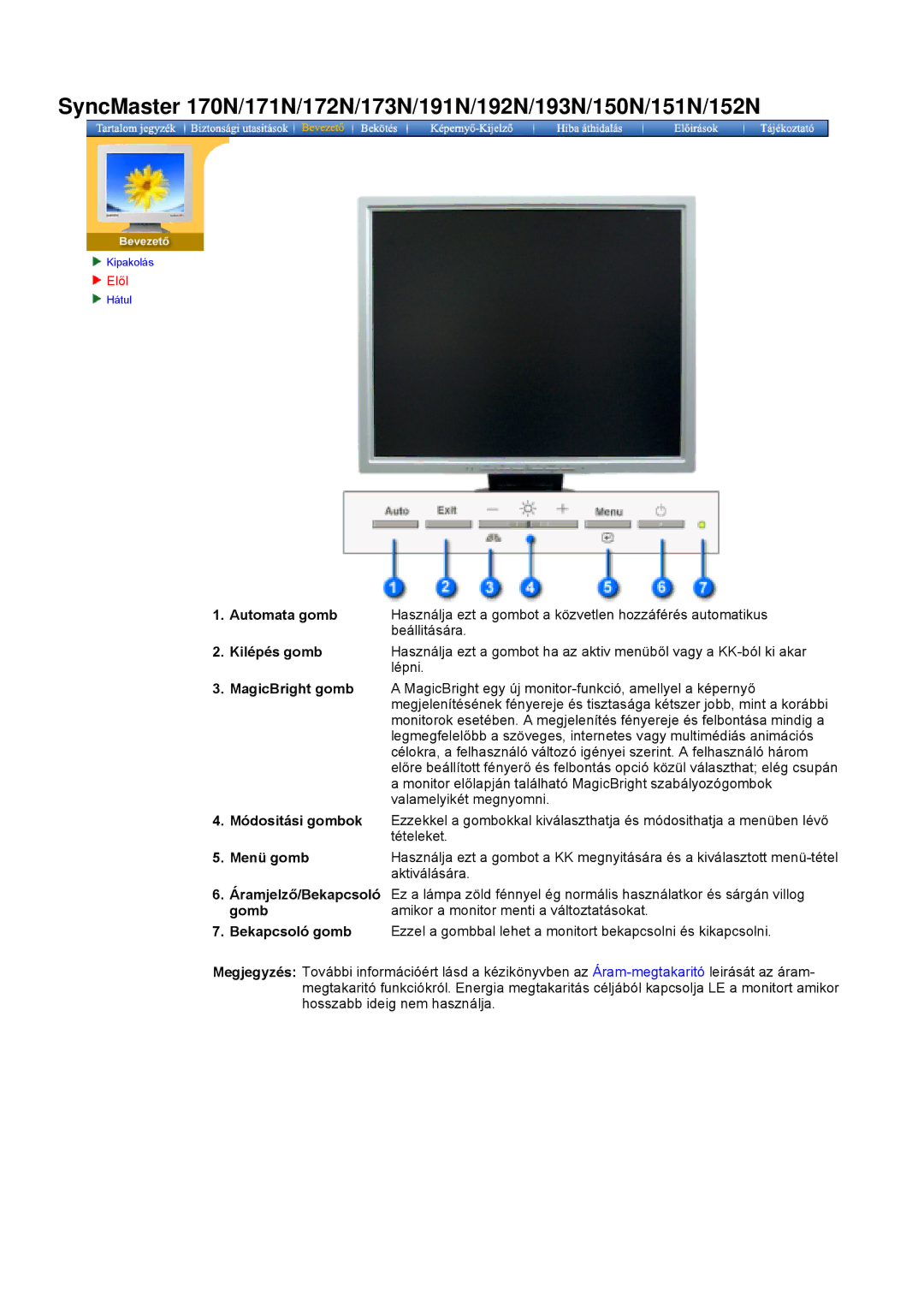 Samsung NB19BSHS/EDC, NB17ASBSY, NB17BSPSV/EDC, NB17BSPSD/EDC SyncMaster 170N/171N/172N/173N/191N/192N/193N/150N/151N/152N 