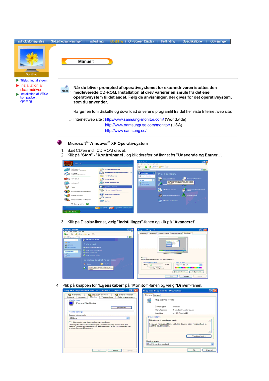 Samsung NB17BSHSQ/EDC, NB17ASHS/EDC, NB19BSHN/EDC, NB17BSPSQ/EDC manual Microsoft Windows XP Operativsystem 