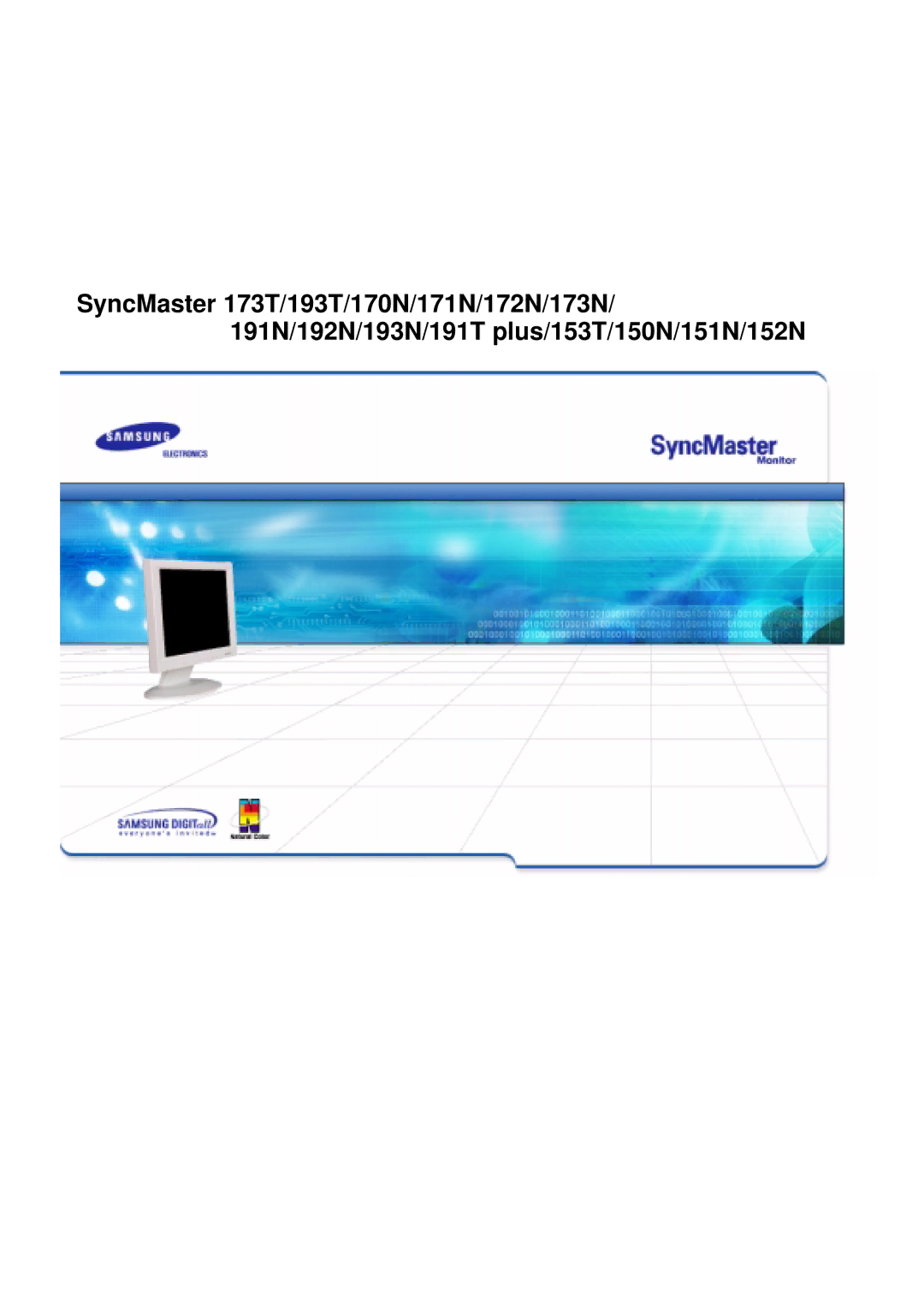 Samsung GH15LSSN/EDC, GH15MSSS/EDC, GH15LSAB/EDC, GH15LSAS manual SyncMaster 151S/151B/151BM/151V/151Q/151N/150N/152N/153N 