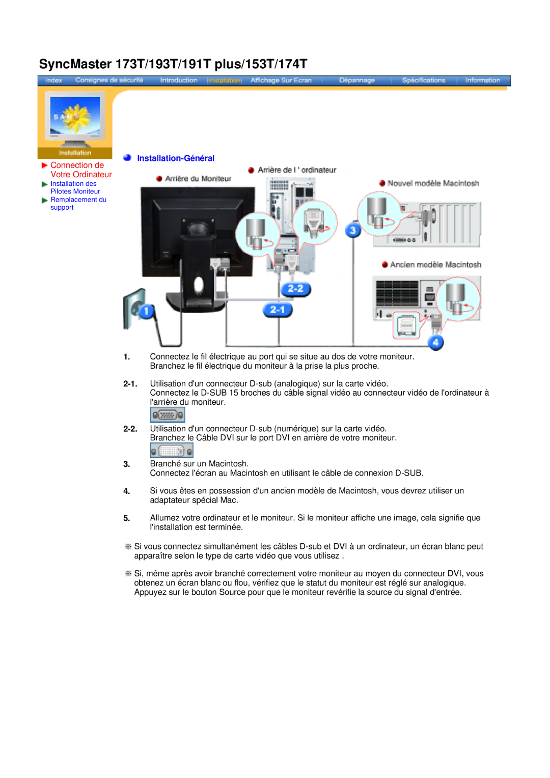 Samsung NB19BSHSQ/EDC, NB17BSPSV/EDC, NB17BSPSD/EDC, NB17BSHSD/EDC, NB19BSHB/EDC, NB19BSHS/EDC manual Installation-Général 