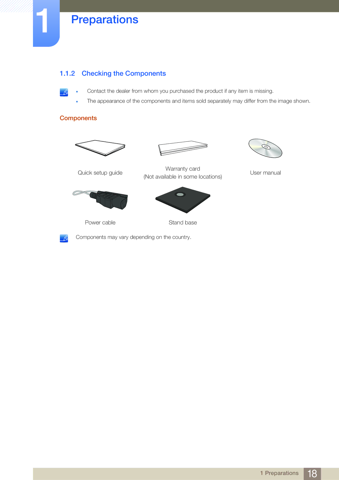 Samsung NC190-T, NC191, NC241T user manual Checking the Components 