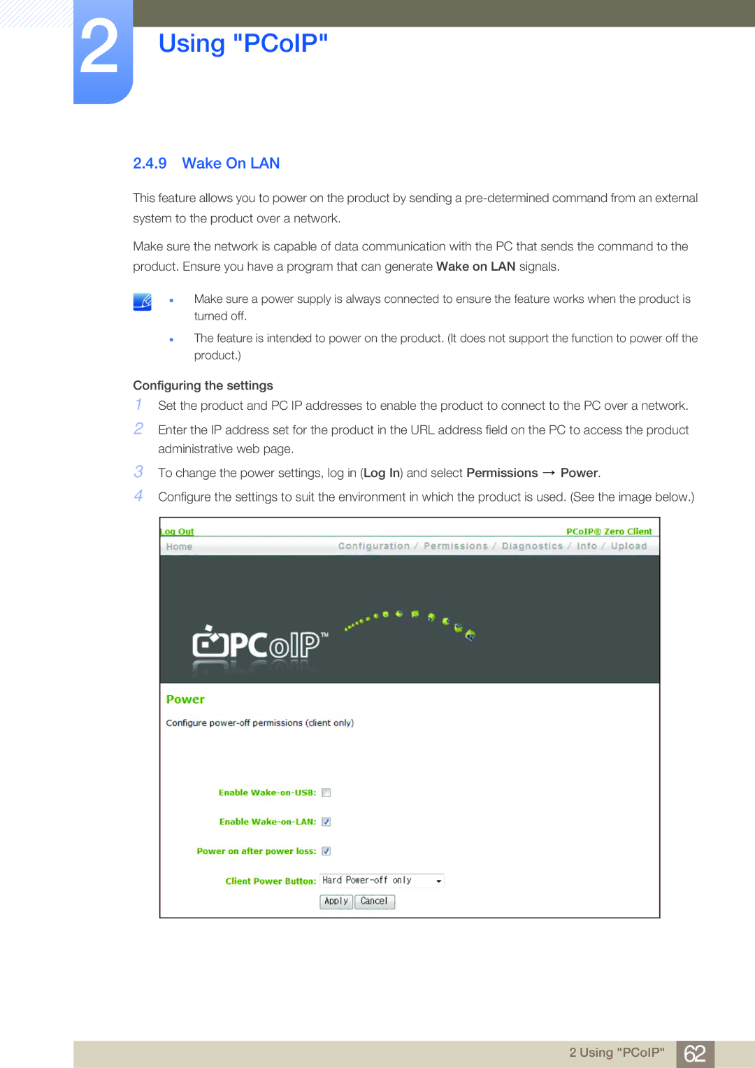 Samsung NC190-T, NC191, NC241T user manual Wake On LAN 