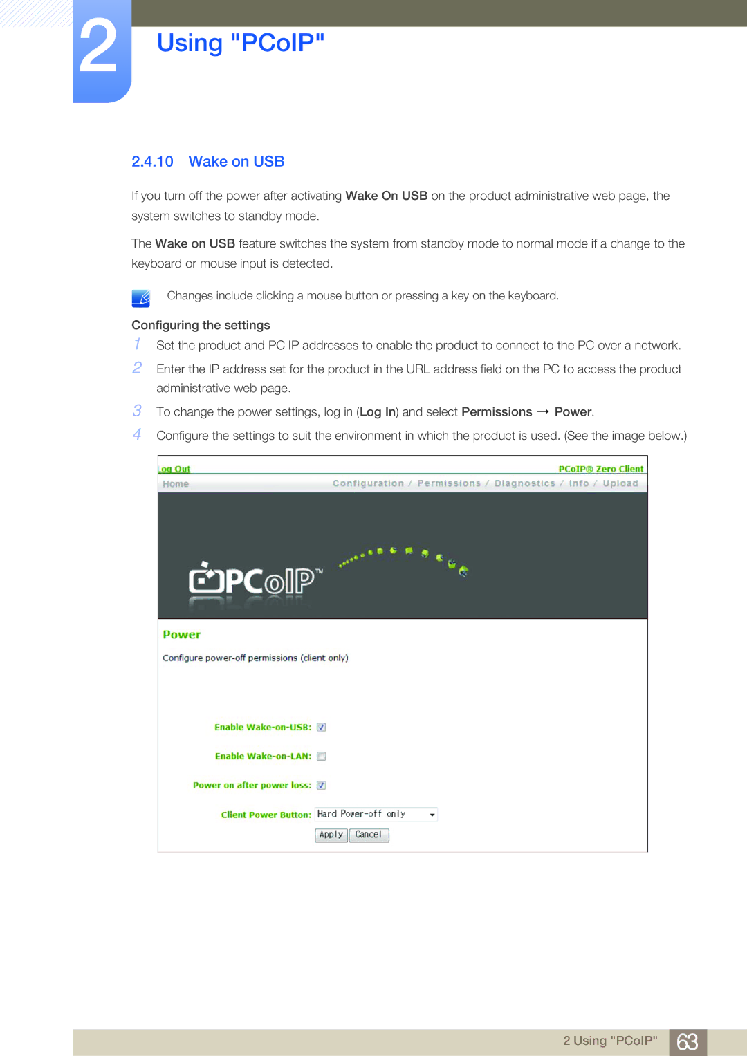 Samsung NC241T, NC190-T, NC191 user manual Wake on USB 