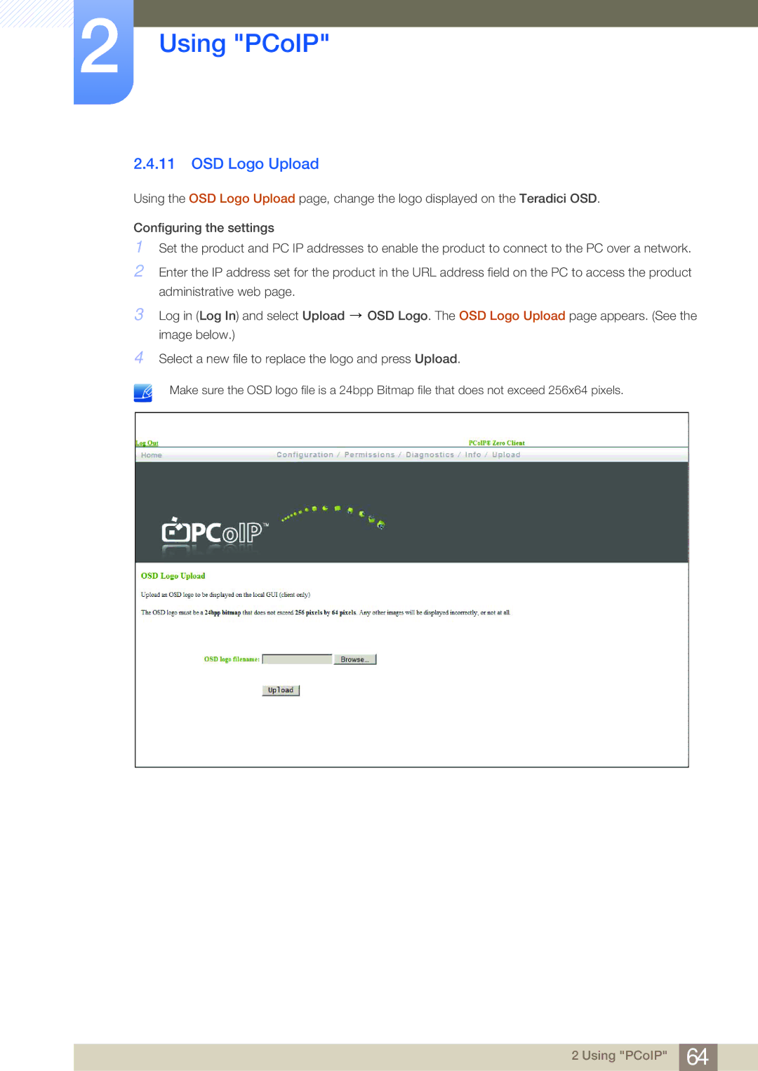 Samsung NC190-T, NC191, NC241T user manual OSD Logo Upload 