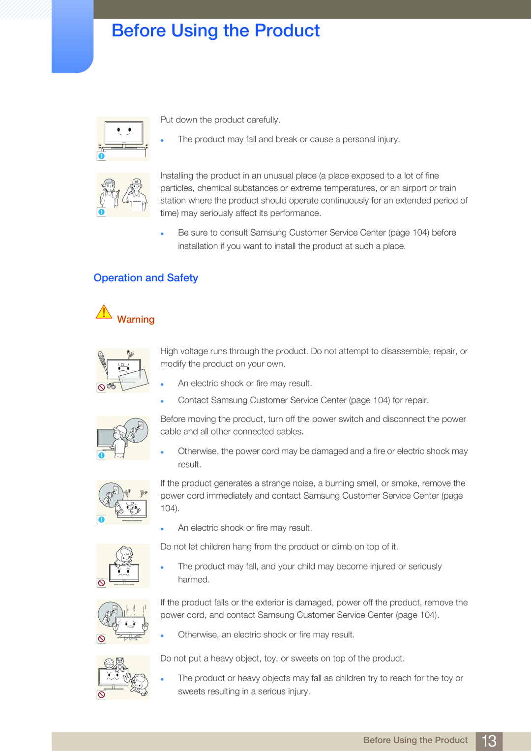 Samsung NC191, NC190-T, NC241T user manual Operation and Safety, Before Using the Product, Samsung 