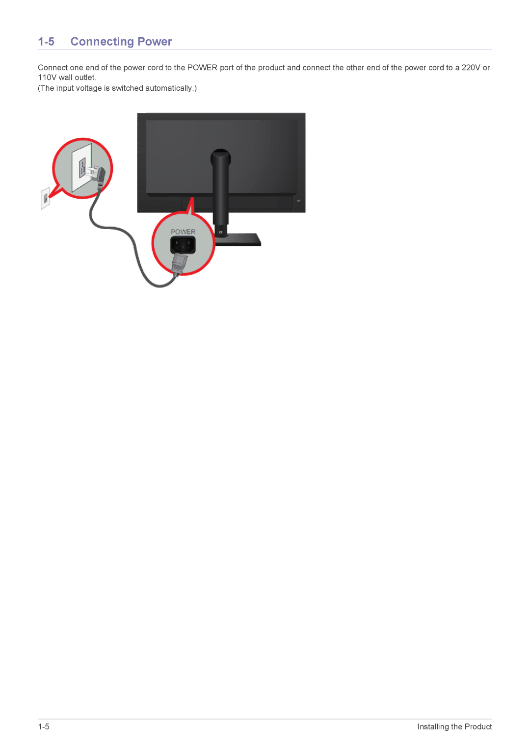 Samsung NC190 quick start Connecting Power 