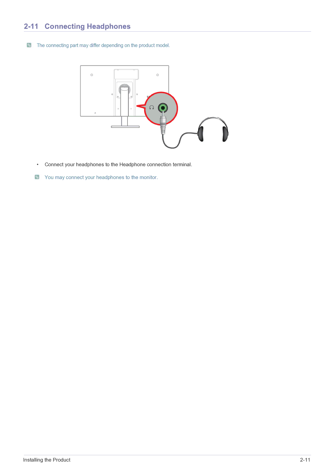 Samsung NC220P user manual Connecting Headphones 