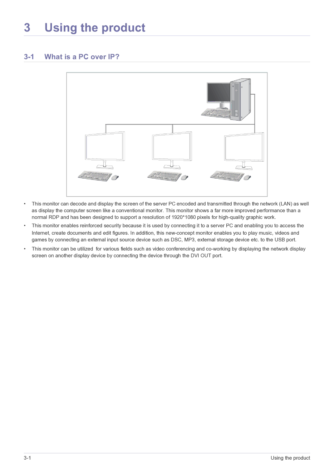 Samsung NC220P user manual Using the product, What is a PC over IP? 