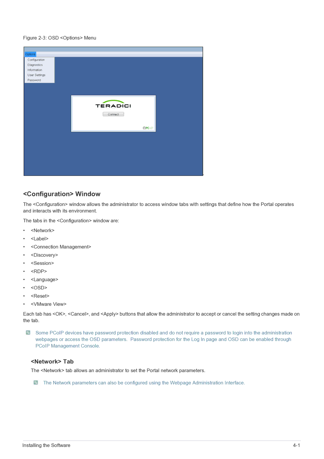 Samsung NC220P user manual Configuration Window, Network Tab 