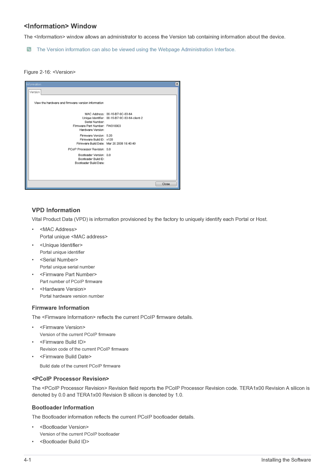 Samsung NC220P user manual Information Window, VPD Information 