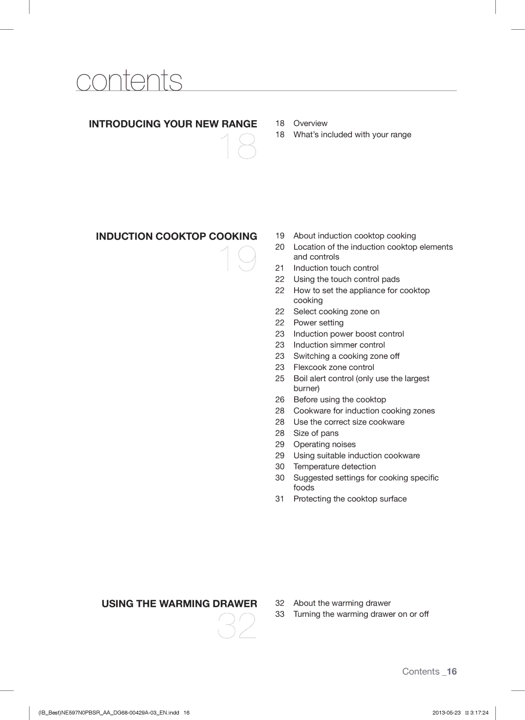 Samsung NE597N0PBSR user manual Contents 