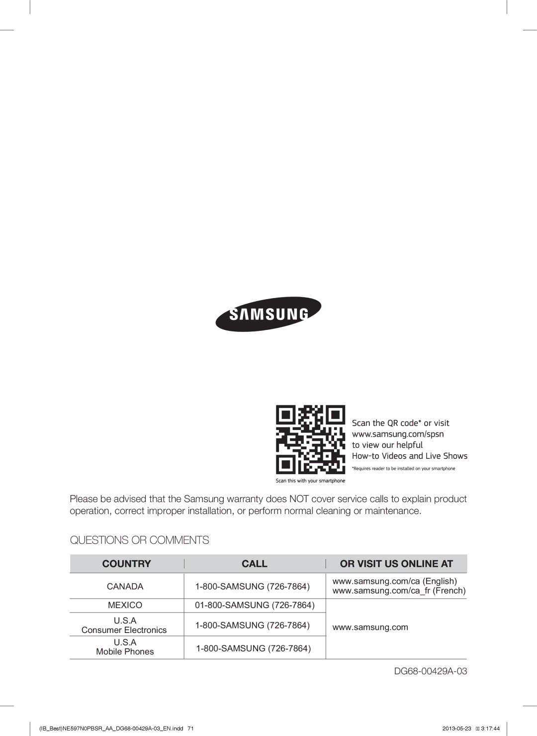 Samsung NE597N0PBSR user manual DG68-00429A-03 