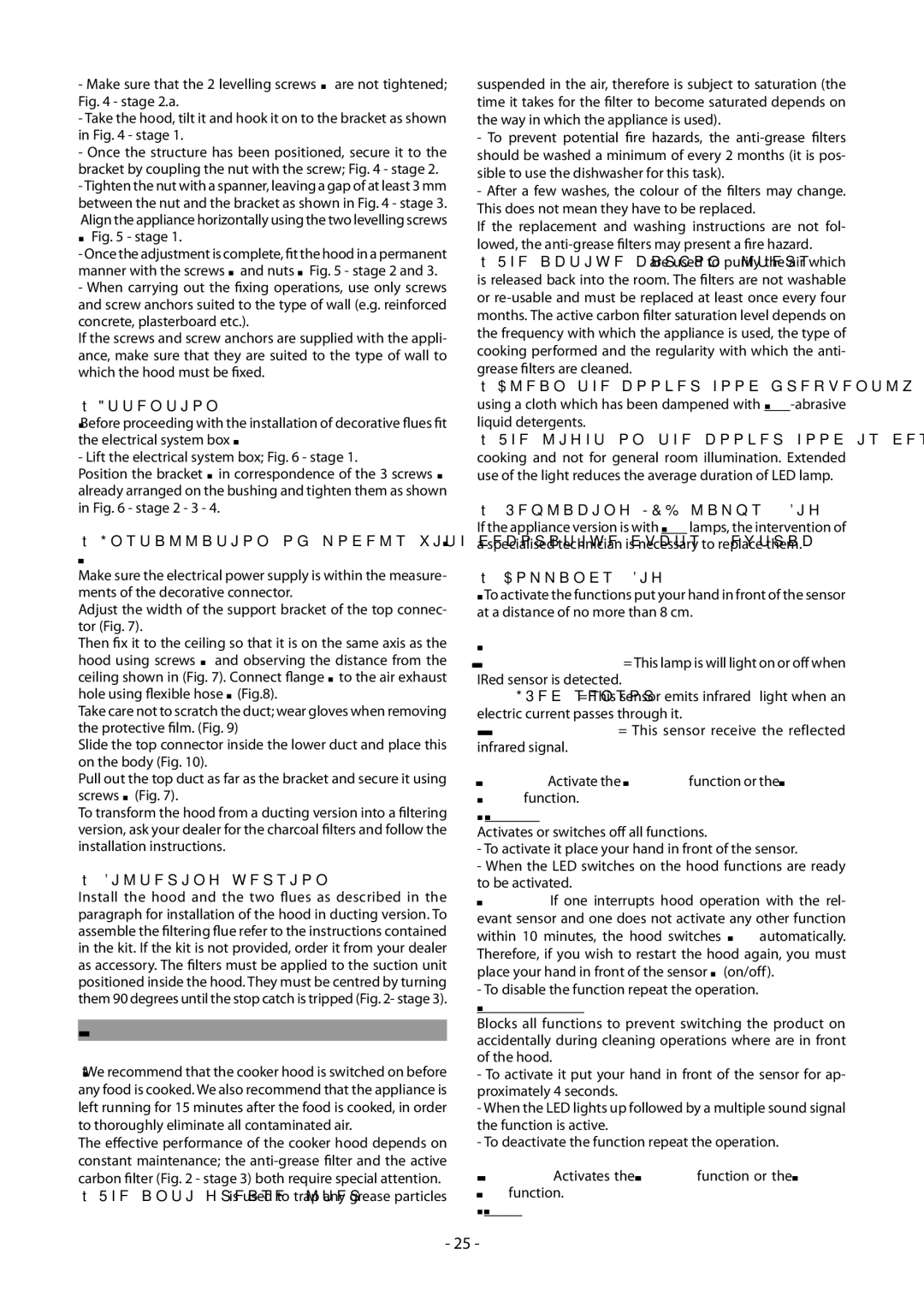 Samsung NK86NOV9MSR/UR manual USE and Maintenance, Filtering version, Replacing LED lamps, Commands, Sensor 