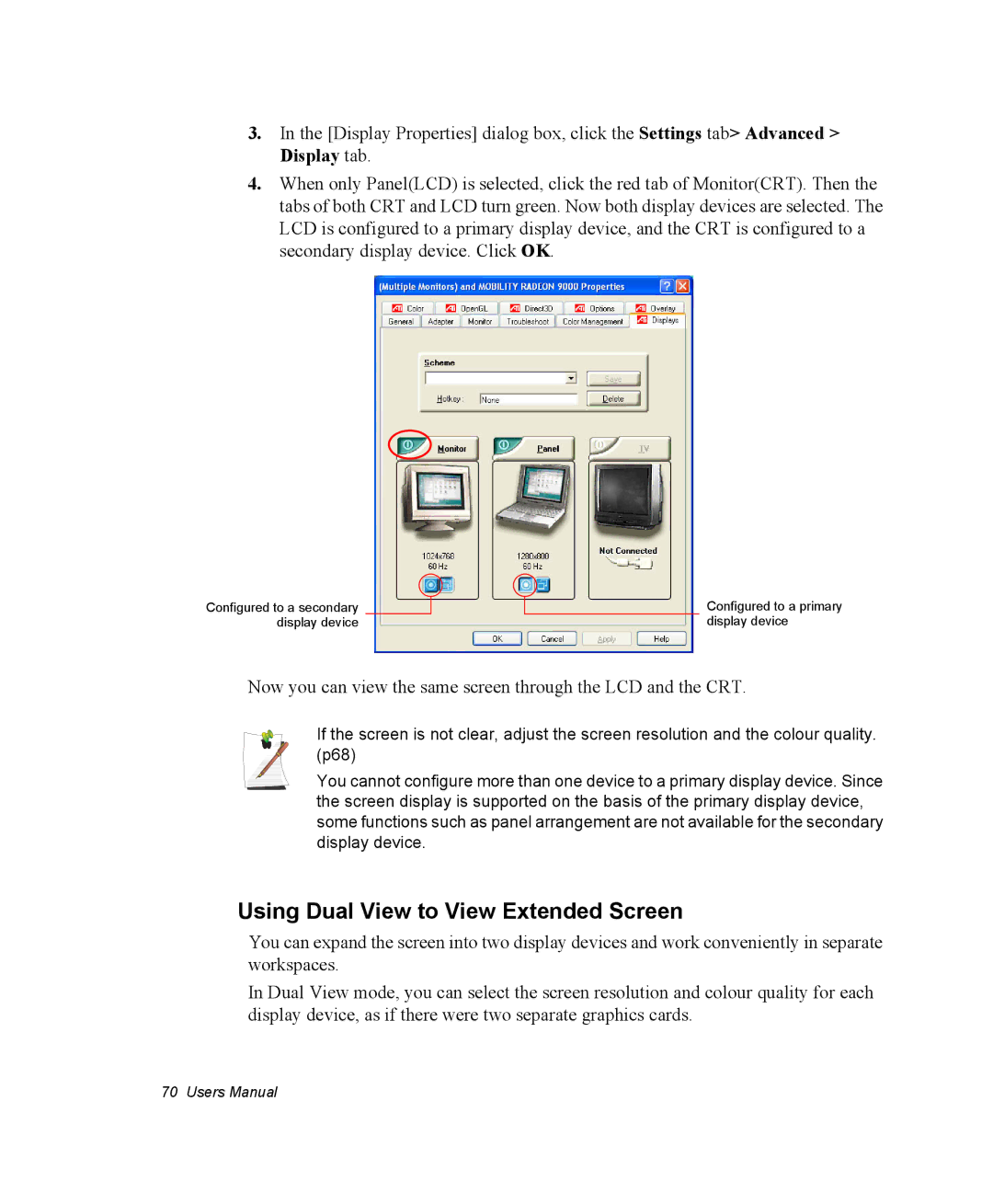 Samsung NM30MH0B16/SES, NM30MH04N4/SUK manual Using Dual View to View Extended Screen 