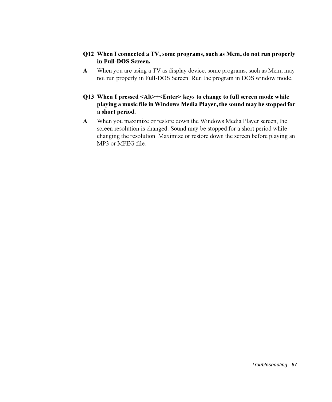 Samsung NM40PRCV01/SEF, NM40PRDV02/SEF, NM40PRTV02/SEF, NM40PRCV02/SEF, NM40PRTV03/SEF, NM40PRDV03/SEF manual Troubleshooting 