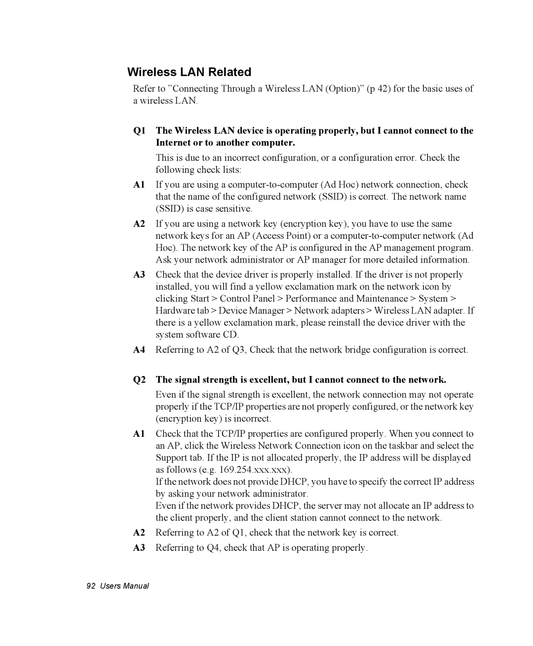 Samsung NM40TP0MG9/SEF, NM40PRDV02/SEF, NM40PRCV01/SEF, NM40PRTV02/SEF, NM40PRCV02/SEF, NM40PRTV03/SEF Wireless LAN Related 