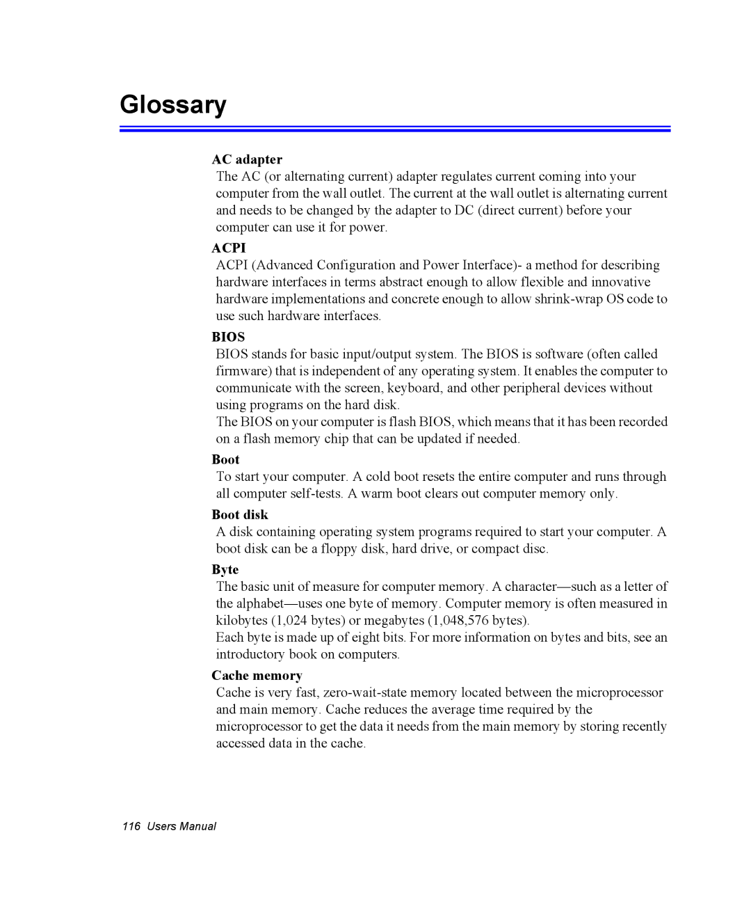 Samsung NM40PRCV02/SEF, NM40PRDV02/SEF, NM40PRCV01/SEF, NM40PRTV02/SEF, NM40PRTV03/SEF, NM40PRDV03/SEF, NM40TP0MG9/SEF Glossary 