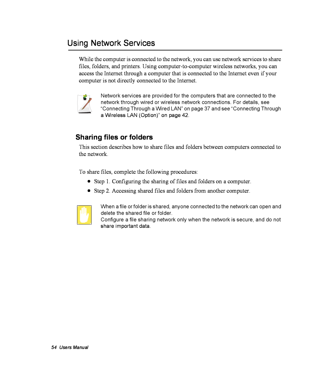 Samsung NM40PRTV03/SEF, NM40PRDV02/SEF, NM40PRCV01/SEF, NM40PRTV02/SEF manual Using Network Services, Sharing files or folders 