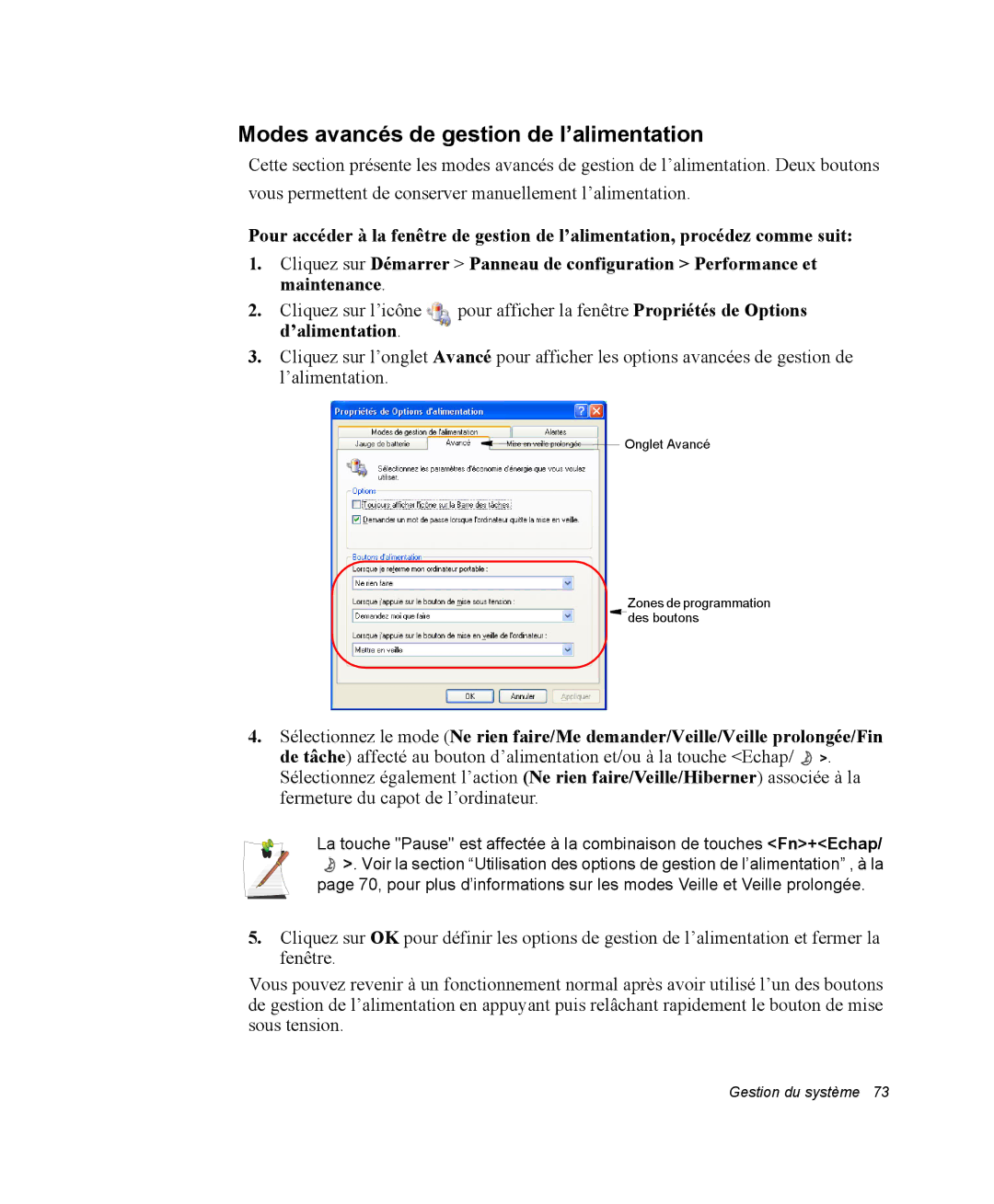 Samsung NM40PRTV03/SEF, NM40PRDV02/SEF, NM40PRD000/SEF, NM40PRCV01/SEF manual Modes avancés de gestion de l’alimentation 