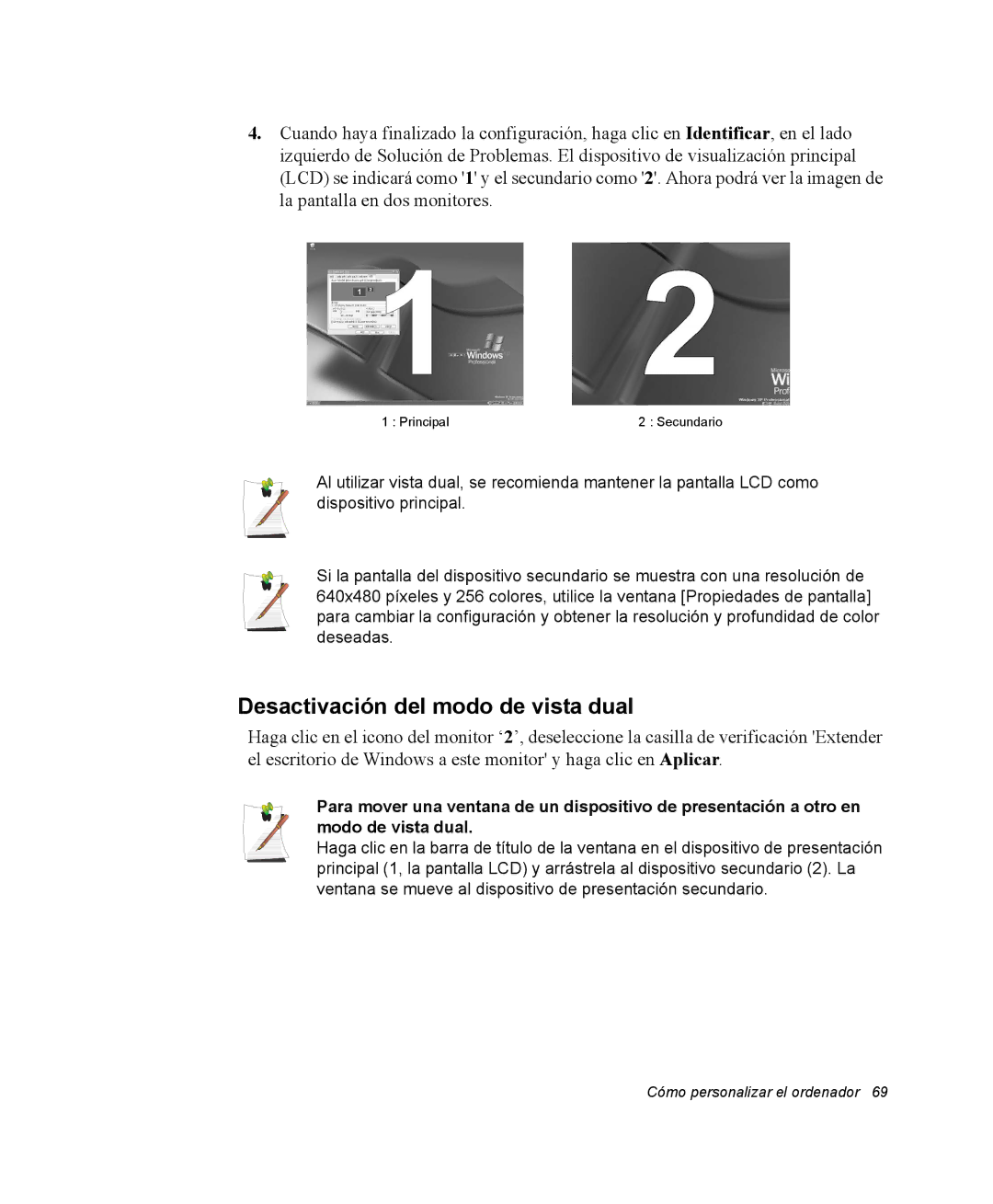 Samsung NM40TH0JP0/SES, NM40PRCV01/SES manual Desactivación del modo de vista dual 