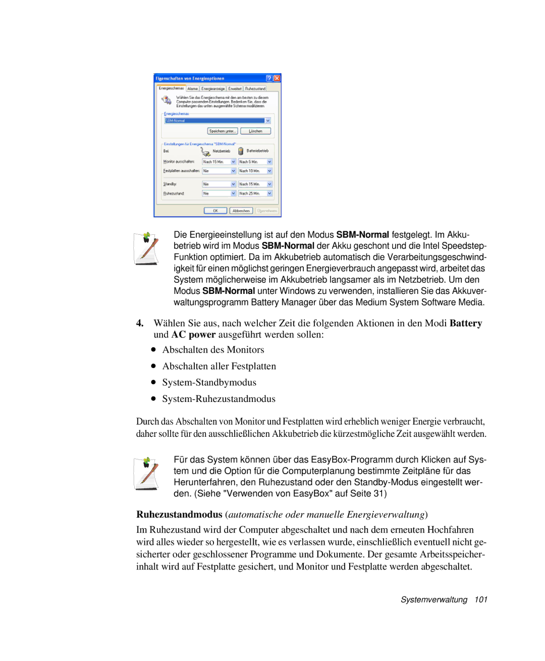 Samsung NP-G10K001/SEG, NP-G10K000/SEG manual Systemverwaltung 