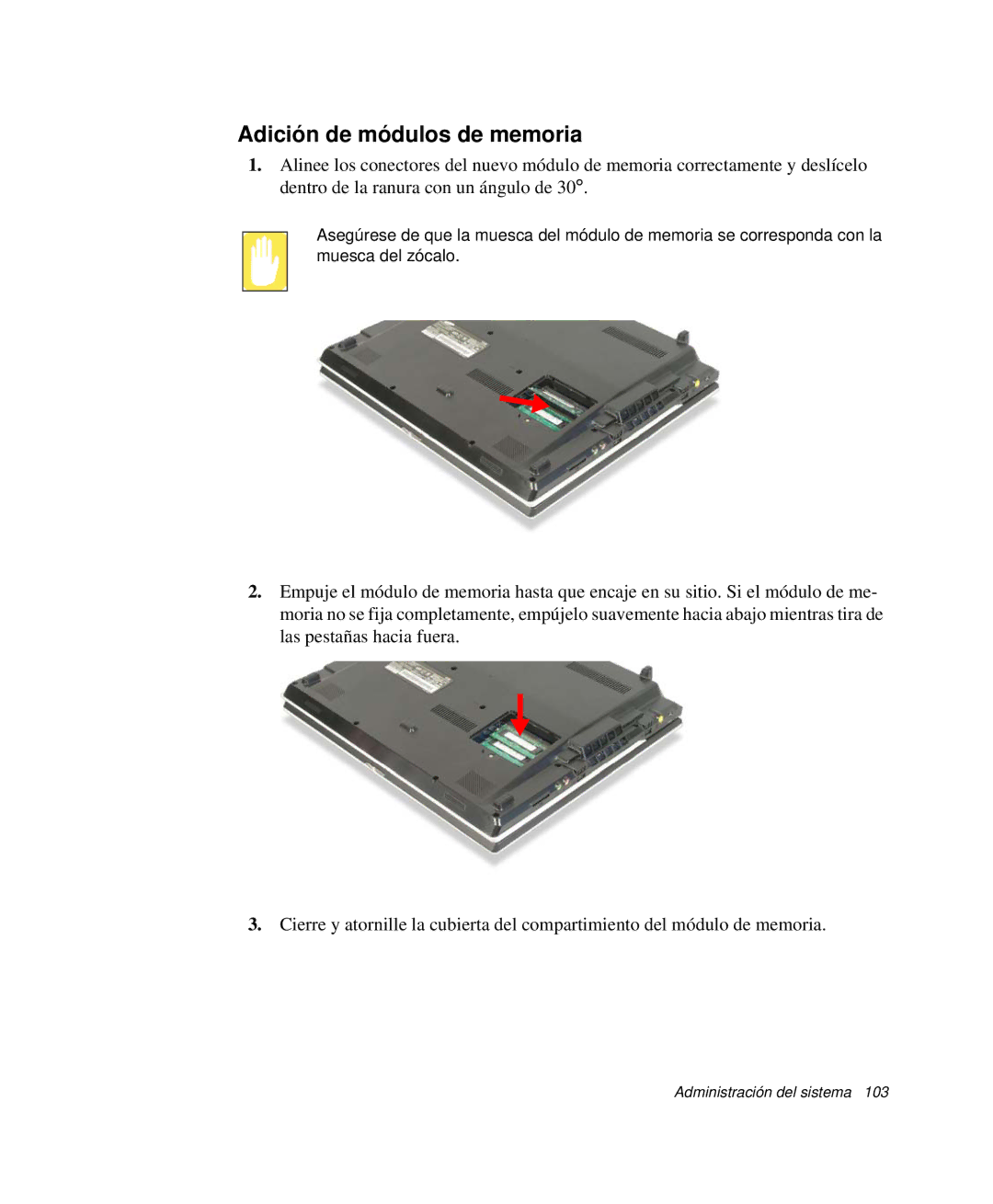 Samsung NP-G10K001/SES, NP-G10K000/SES manual Adición de módulos de memoria 