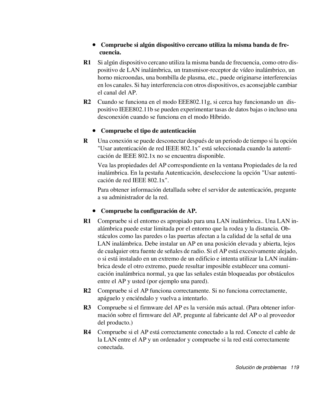 Samsung NP-G10K001/SES, NP-G10K000/SES manual Compruebe el tipo de autenticación, Compruebe la configuración de AP 