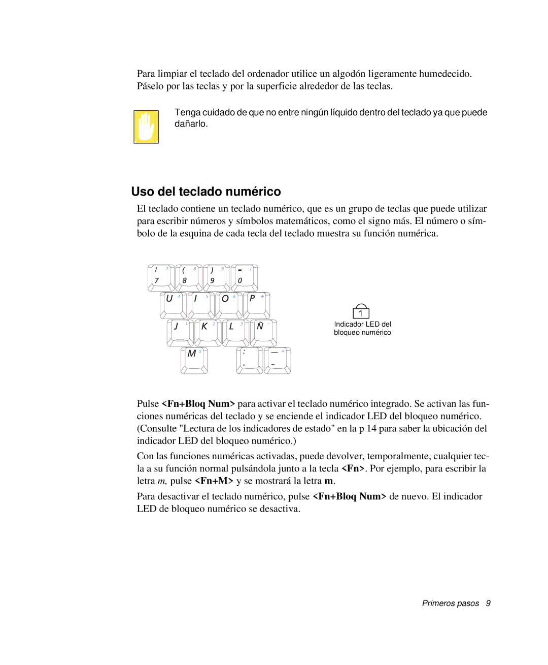 Samsung NP-G10K001/SES, NP-G10K000/SES manual Uso del teclado numérico 