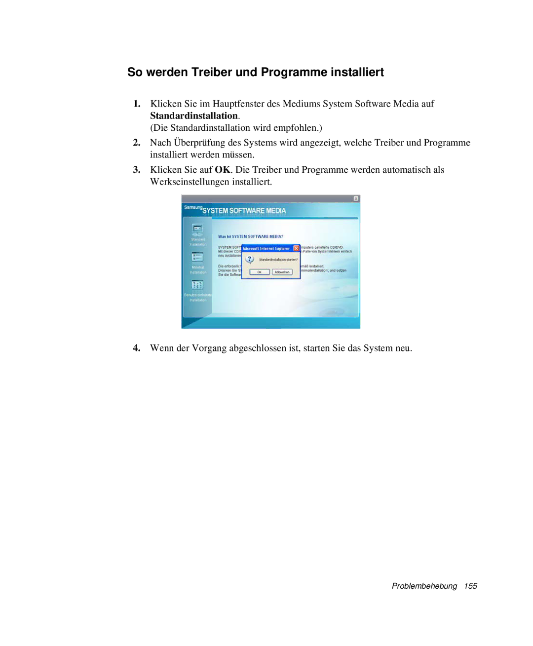 Samsung NP-M50C002/SEG, NP-M50T001/SEG, NP-M50T000/SEG, NP-M50C001/SEG manual So werden Treiber und Programme installiert 