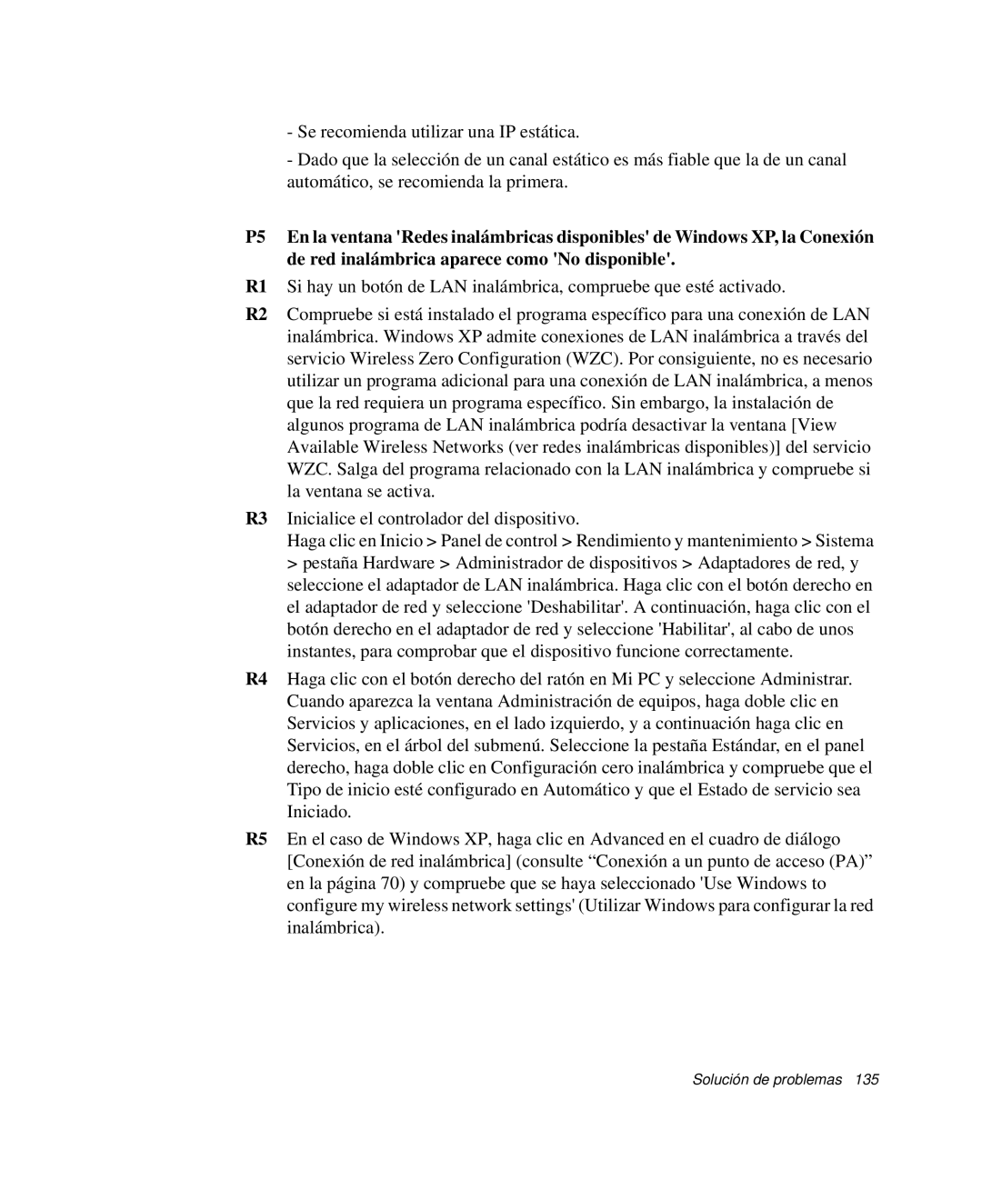 Samsung NP-M50T000/SES, NP-M50T001/SES, NP-M50C001/SES, NP-M50C002/SES, NP-M50C000/SES manual Solución de problemas 