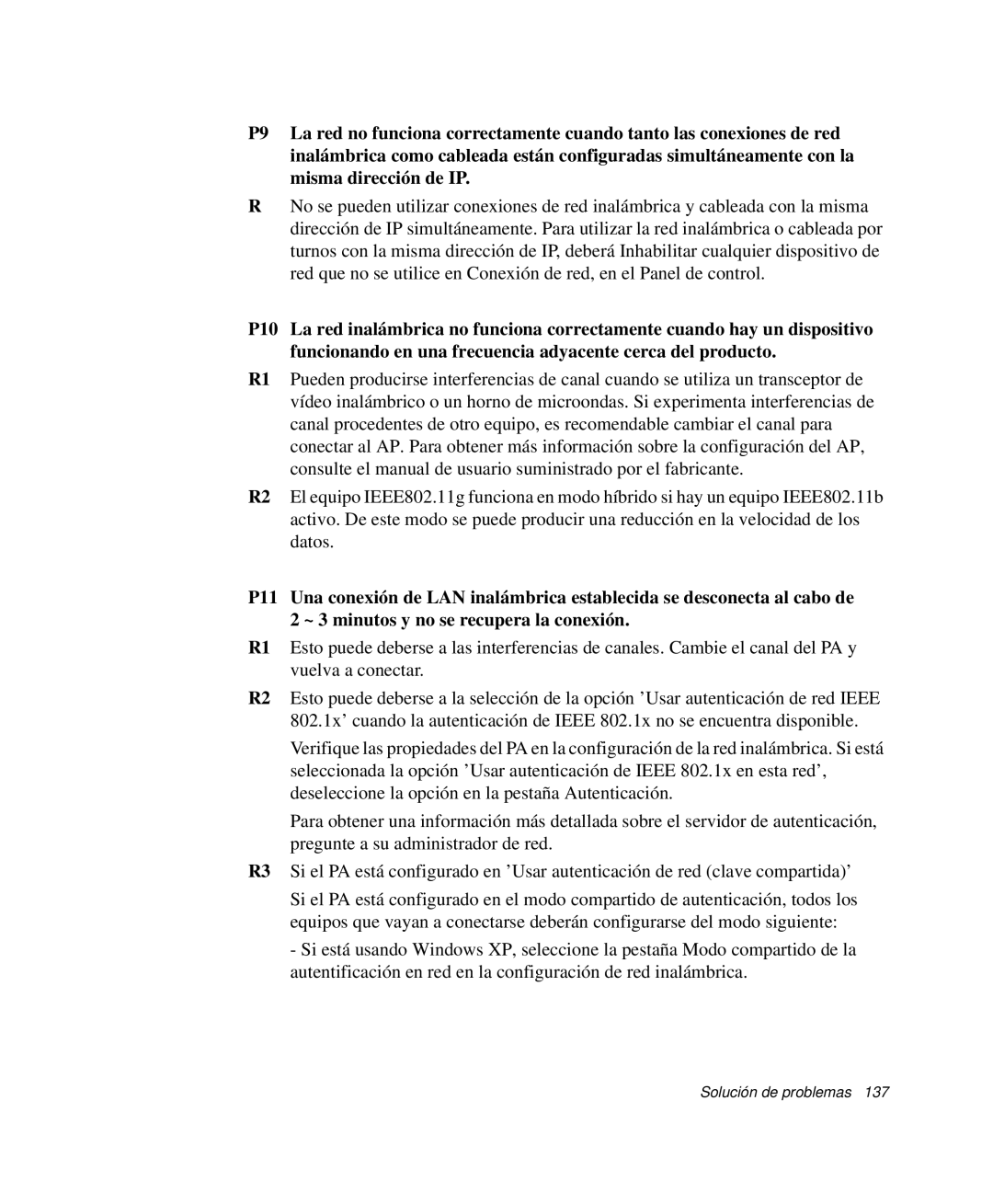 Samsung NP-M50C001/SES, NP-M50T001/SES, NP-M50C002/SES, NP-M50C000/SES, NP-M50T000/SES manual Solución de problemas 