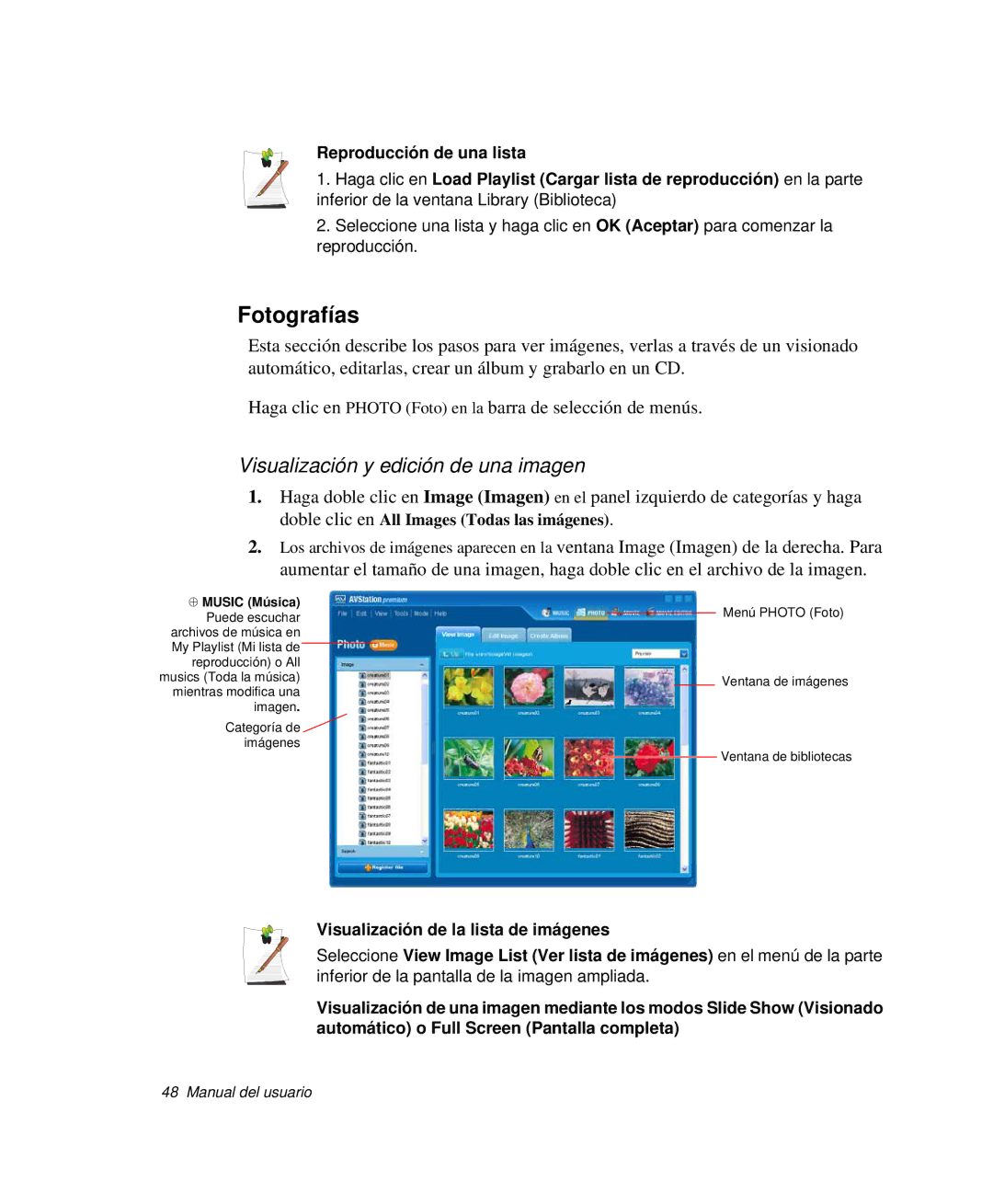 Samsung NP-M50C002/SES, NP-M50T001/SES, NP-M50C001/SES, NP-M50C000/SES Fotografías, Visualización y edición de una imagen 