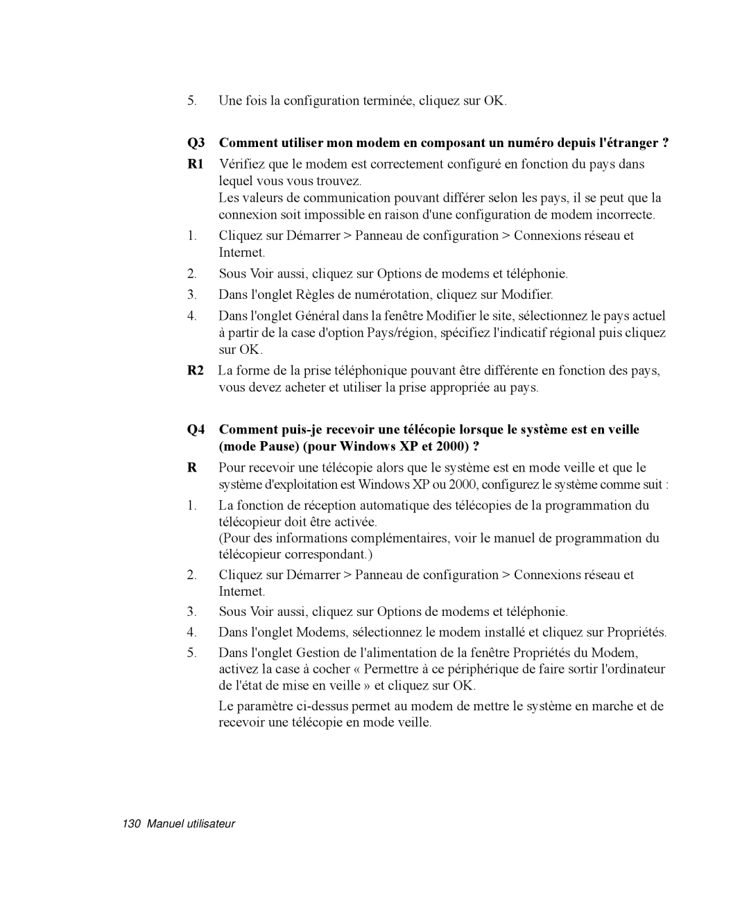 Samsung NP-M50C001/SEF, NP-M50T002/SEF, NP-M50T000/SEF, NP-M50C005/SEF Une fois la configuration terminée, cliquez sur OK 