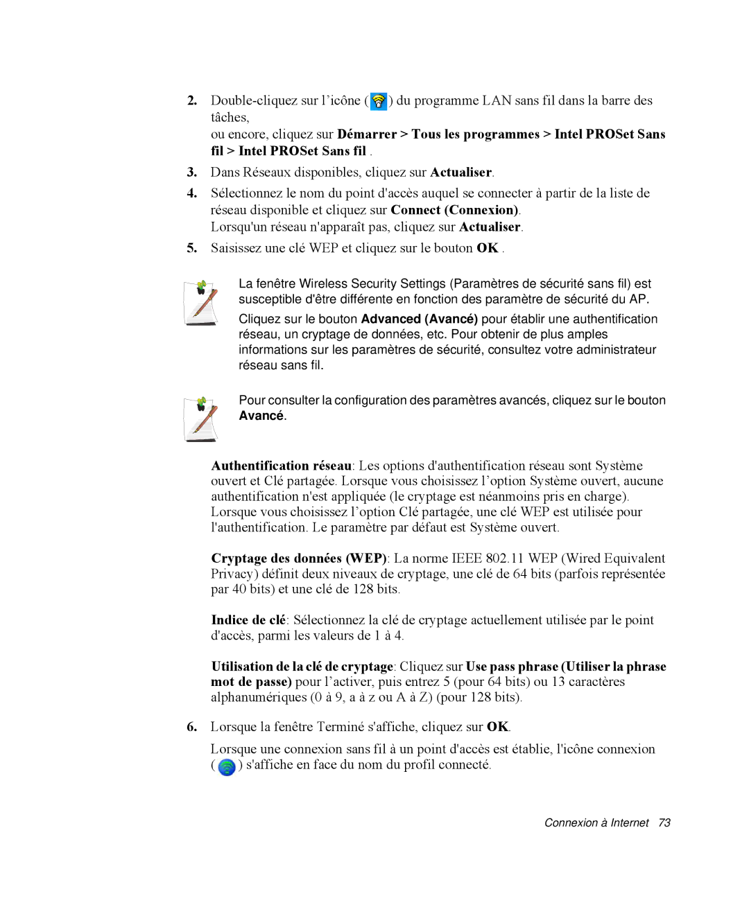 Samsung NP-M55T000/SEF, NP-M55C000/SEF, NP-M55G000/SEF manual Connexion à Internet 