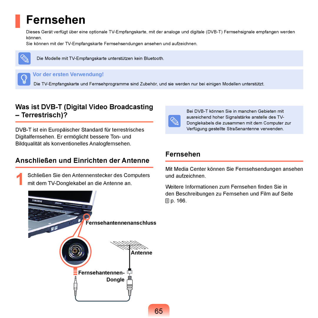 Samsung NP-M60A006/SEG, NP-M60A000/SEG, NP-M60A001/SEG Fernsehen, Was ist DVB-T Digital Video Broadcasting Terrestrisch? 