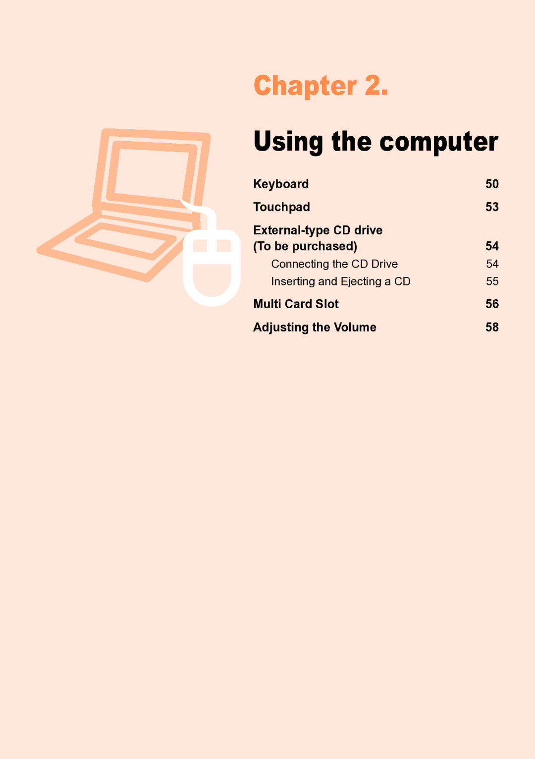 Samsung NP-ND10-DB01RU manual Chapter, Using the computer 