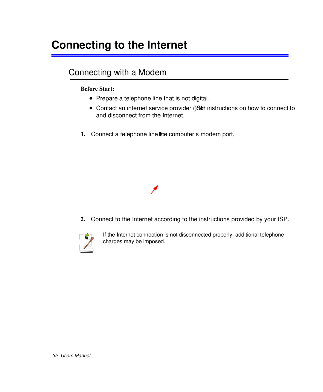 Samsung NP-P29K001/SEB, NP-P29R000/SEB manual Connecting with a Modem, Before Start 