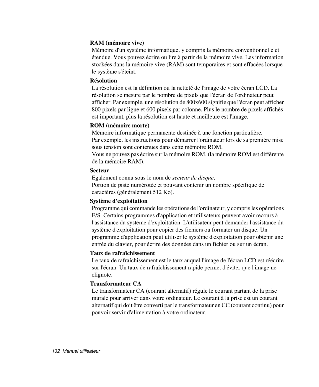 Samsung NP-P29K001/SEF RAM mémoire vive, Résolution, ROM mémoire morte, Secteur, Système dexploitation, Transformateur CA 