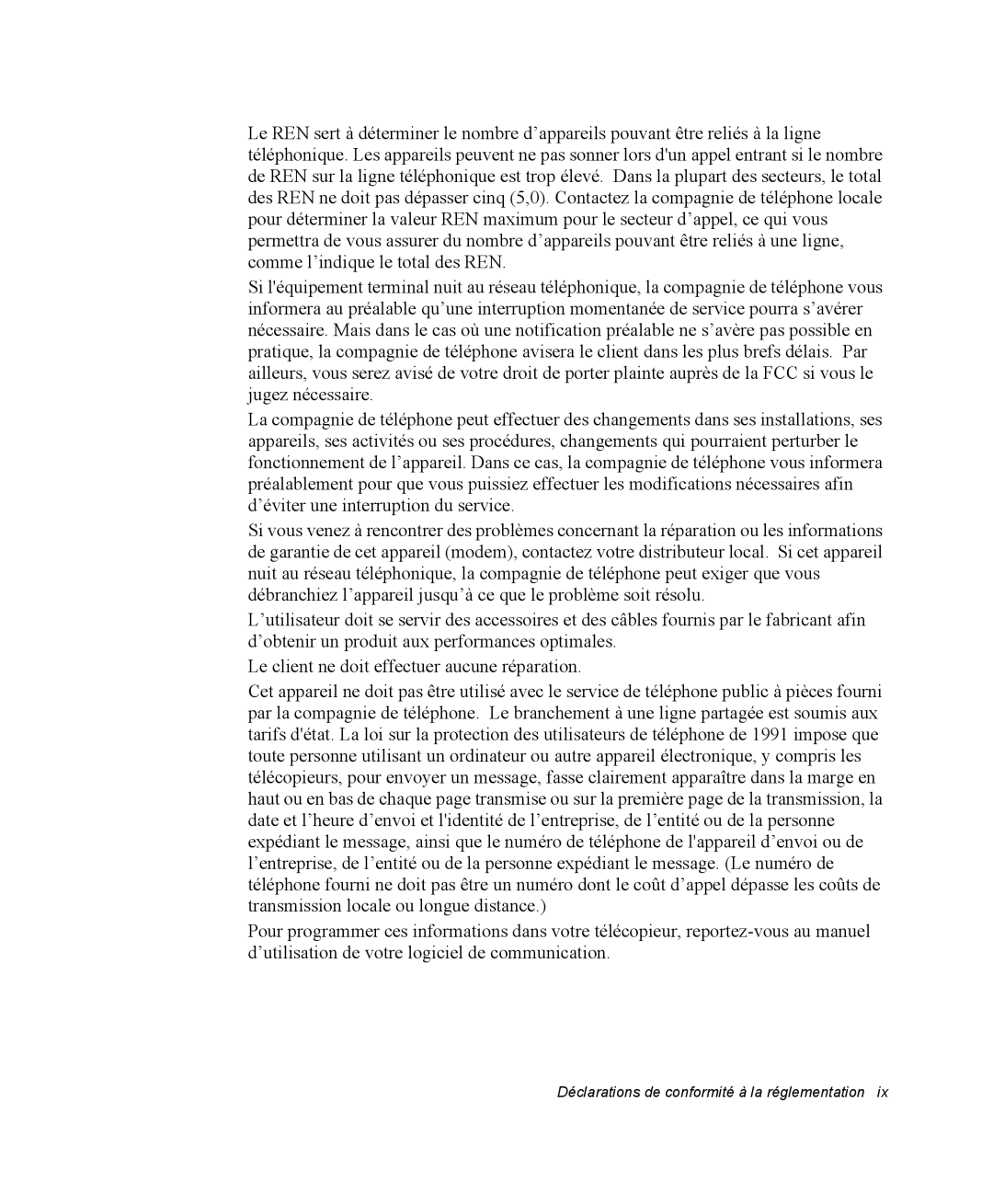 Samsung NP-P29R000/SEF, NP-P29K001/SEF, NP-P29R001/SEF manual Déclarations de conformité à la réglementation 