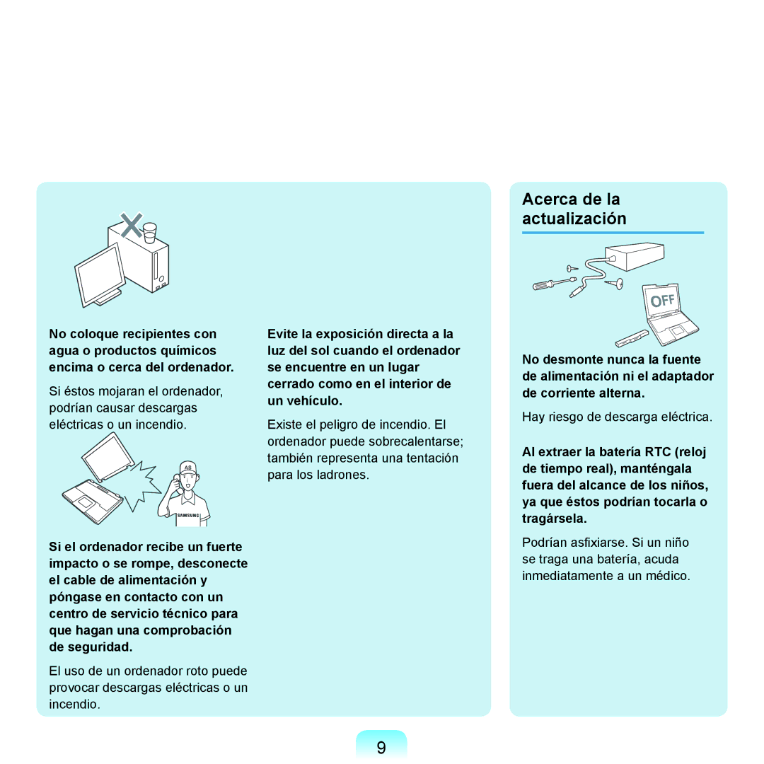 Samsung NP-P55T000/SES, NP-P55ZBM/SES, NP-P55/V01/SES, NP-P55CV01/SES, NP-P55TV01/SES manual Acerca de la actualización 