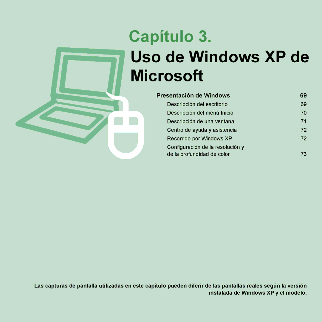 Samsung NP-P55TV01/SES, NP-P55ZBM/SES, NP-P55/V01/SES, NP-P55CV01/SES, NP-P55T000/SES, NP-P55CV02/SES manual Capítulo 