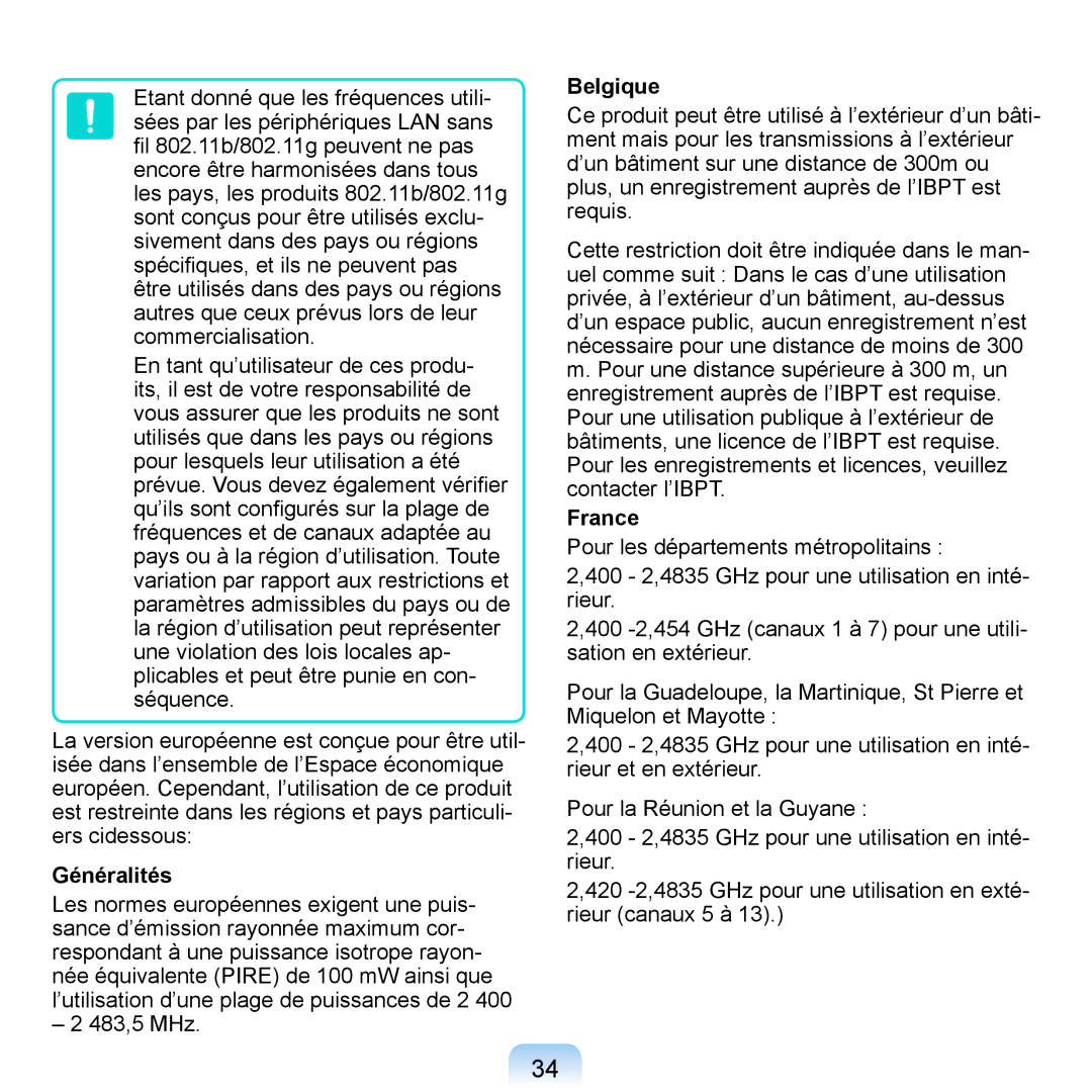 Samsung NP-Q1-V004/SEI, NP-Q1-V000/SEF, NP-Q1-M000/SEF manual Généralités 